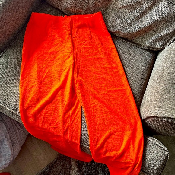 Orange flowy pants - Picture 1 of 2